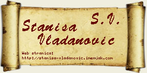 Staniša Vladanović vizit kartica